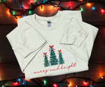 Load image into Gallery viewer, Merry And Bright - Crewneck Adult Embroidery
