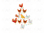 Load image into Gallery viewer, Chicken Christmas Tree - DTF Transfer
