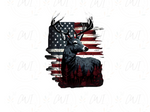 Load image into Gallery viewer, Buck With American Flag - Direct To Film - DTF Transfer
