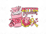 Load image into Gallery viewer, Valentines - Better Together Pigs - DTF Transfer
