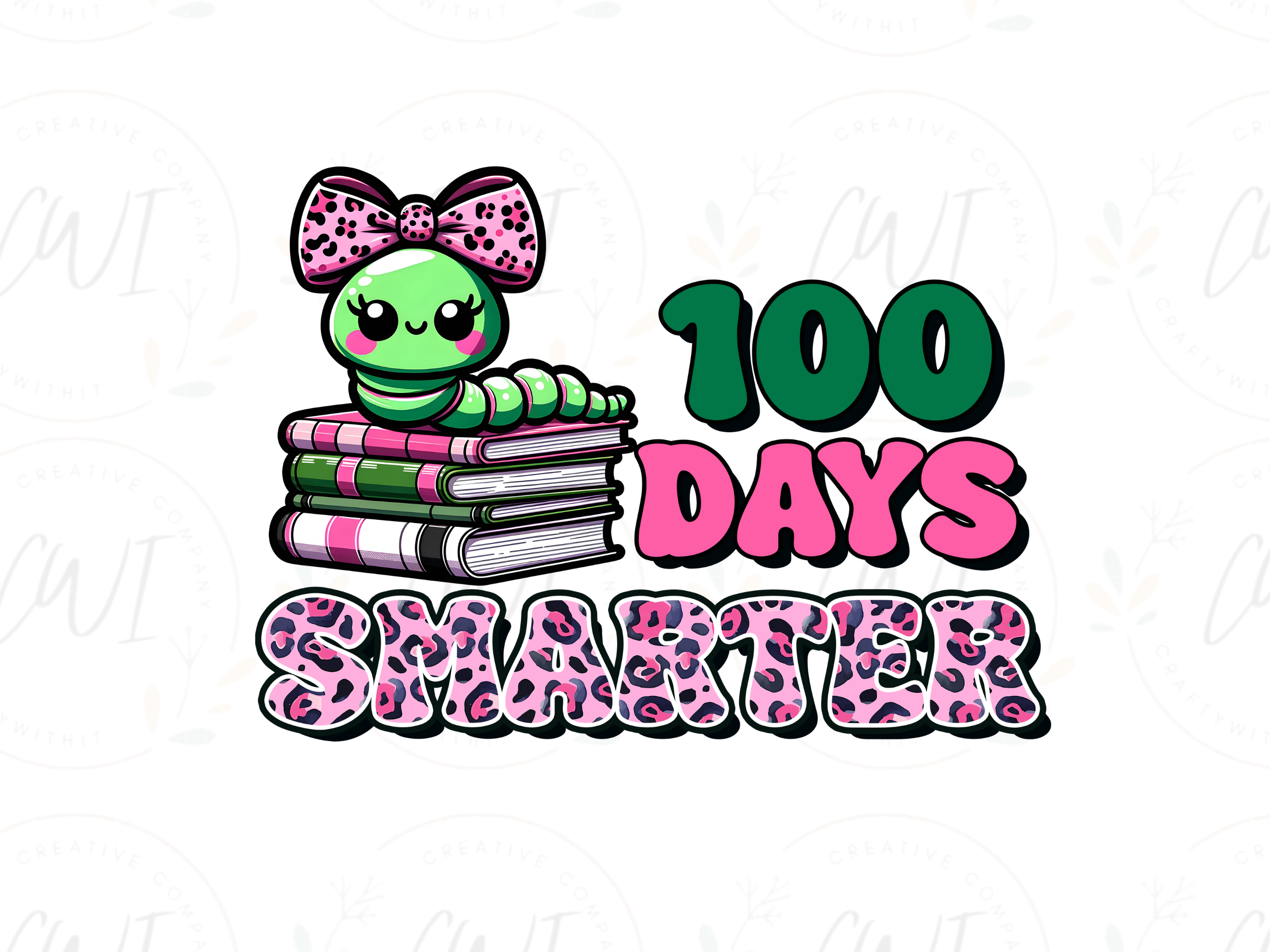 School -  100 Days Smarter Book Warm - DTF Transfer