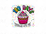 Load image into Gallery viewer, School - Cupcake 100 Days Of School - Direct To Film Transfer
