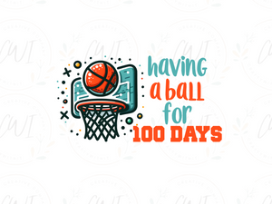 School - Having A Ball For 100 Days - Direct To Film Transfer