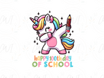 Load image into Gallery viewer, School - Happy 100 Days Of School Unicorn - Direct To Film Transfer
