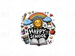 Load image into Gallery viewer, School - Happy 100 Days Of School Rainbow - Direct To Film Transfer
