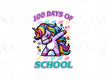 Load image into Gallery viewer, School - 100 Days Of School Unicorn - Direct To Film Transfer
