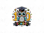 Load image into Gallery viewer, School - 100 Days Of School With Owl - Direct To Film Transfer
