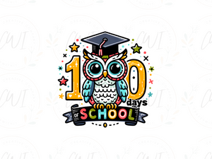 School - 100 Days Of School With Owl - Direct To Film Transfer