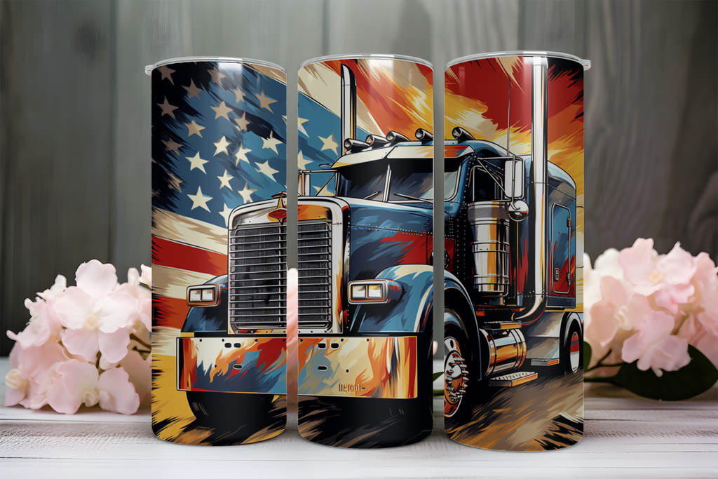 Semi Truck - Tumbler Digital Download