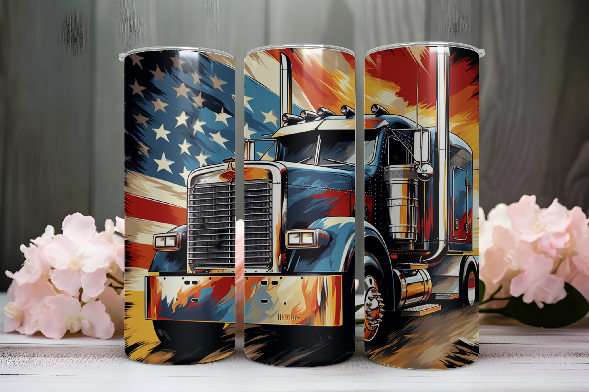 Semi Truck - Tumbler Digital Download