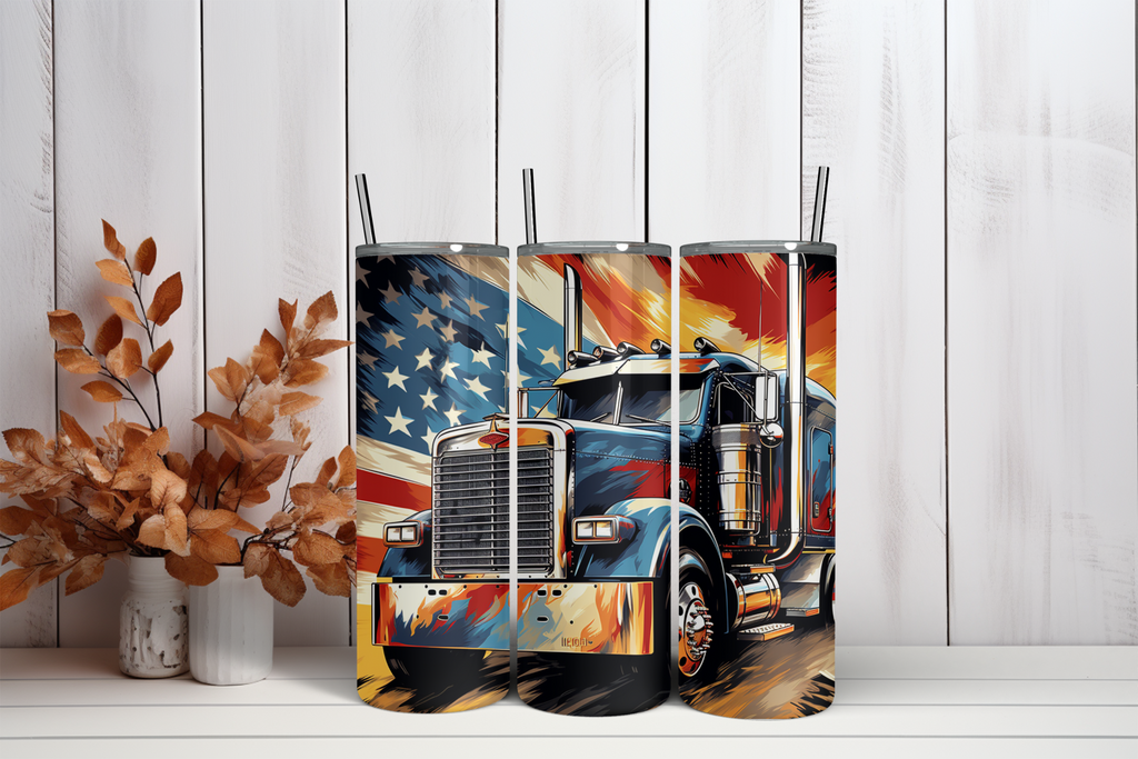Semi Truck - Tumbler Digital Download
