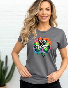 Bad & Boozy Shamrock - Adult T-Shirt