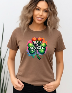 Bad & Boozy Shamrock - Adult T-Shirt