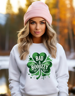 Load image into Gallery viewer, Bad &amp; Boozy Green Shamrock - Adult Crewneck
