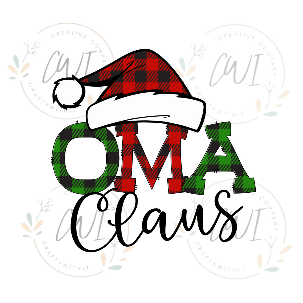 Christmas Oma Clause - DTF Transfer