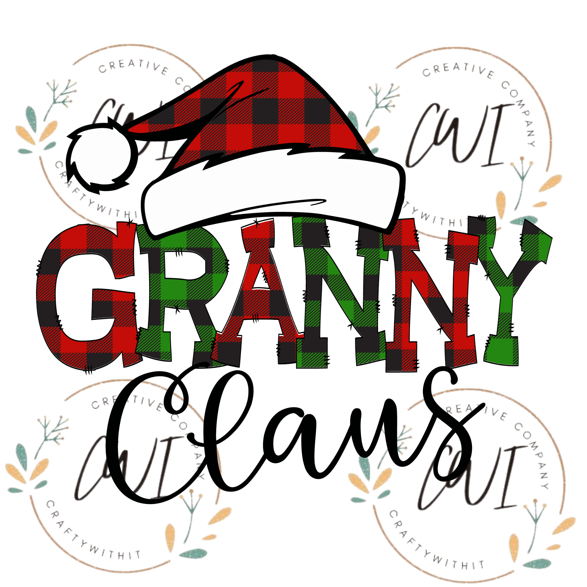 Christmas Granny Claus - DTF Transfer