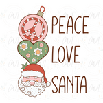 Load image into Gallery viewer, Peace Love Santa - DTF Transfer
