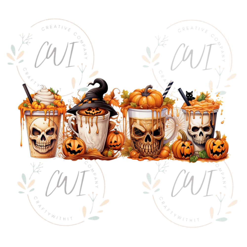 Halloween Coffee Cups - DTF Transfer