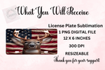 Load image into Gallery viewer, Buck With American Flag License Plate - Digital Download
