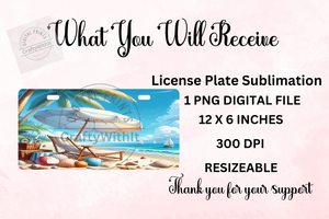 Beach 1 License Plate - Digital Download