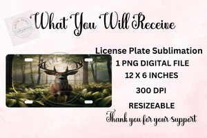 Buck In The Forest License Plate - Digital Download