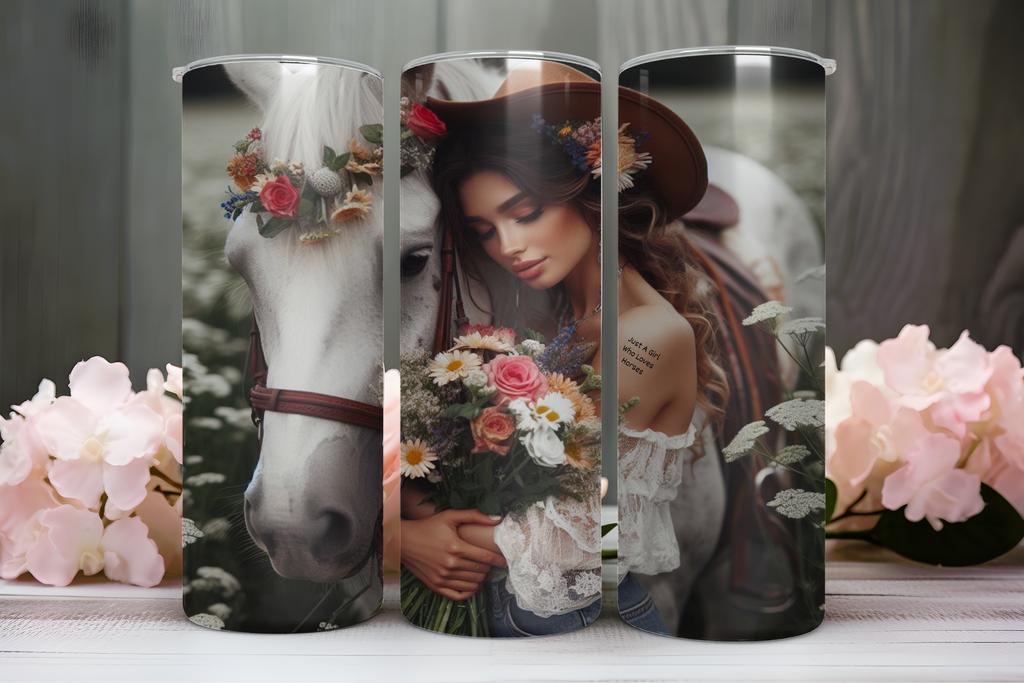 Just A Girl Who Loves Horses - Tumbler Digital Download