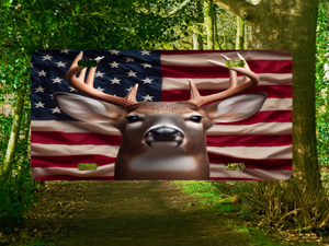 Buck With American Flag License Plate - Digital Download