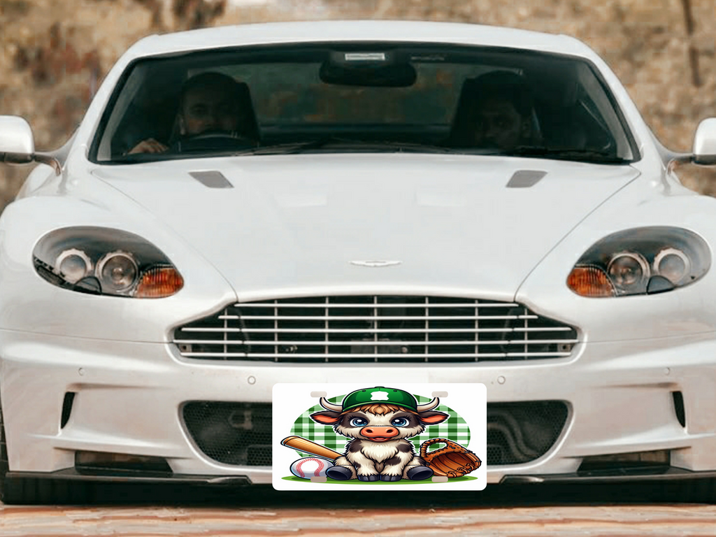 Highland Cow Baseball 1 - License Plate Digital Download