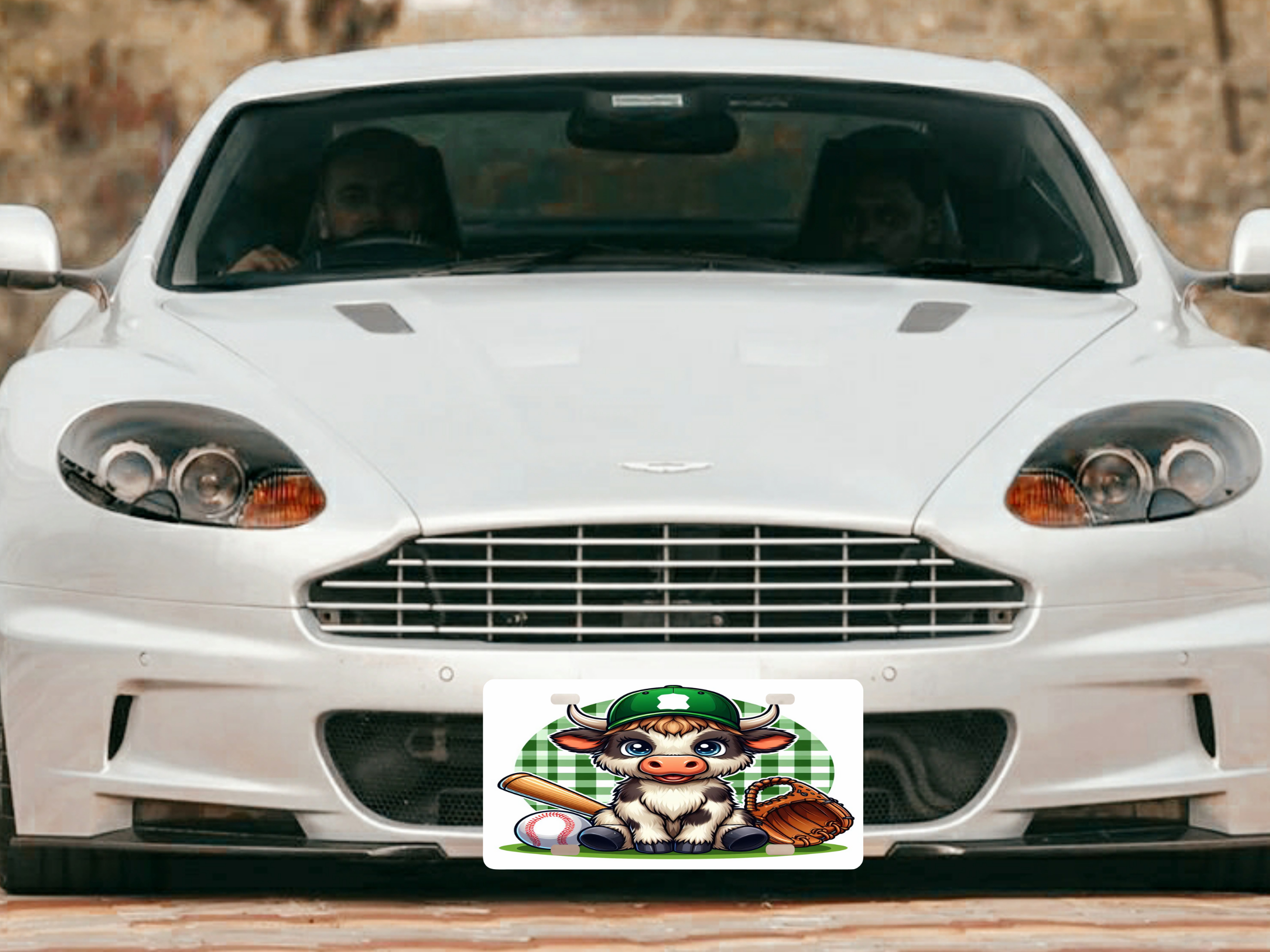 Highland Cow Baseball 1 - License Plate Digital Download