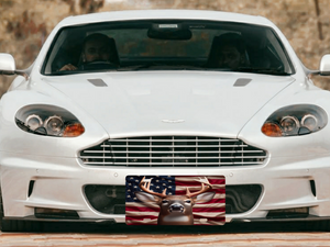 Buck With American Flag License Plate - Digital Download