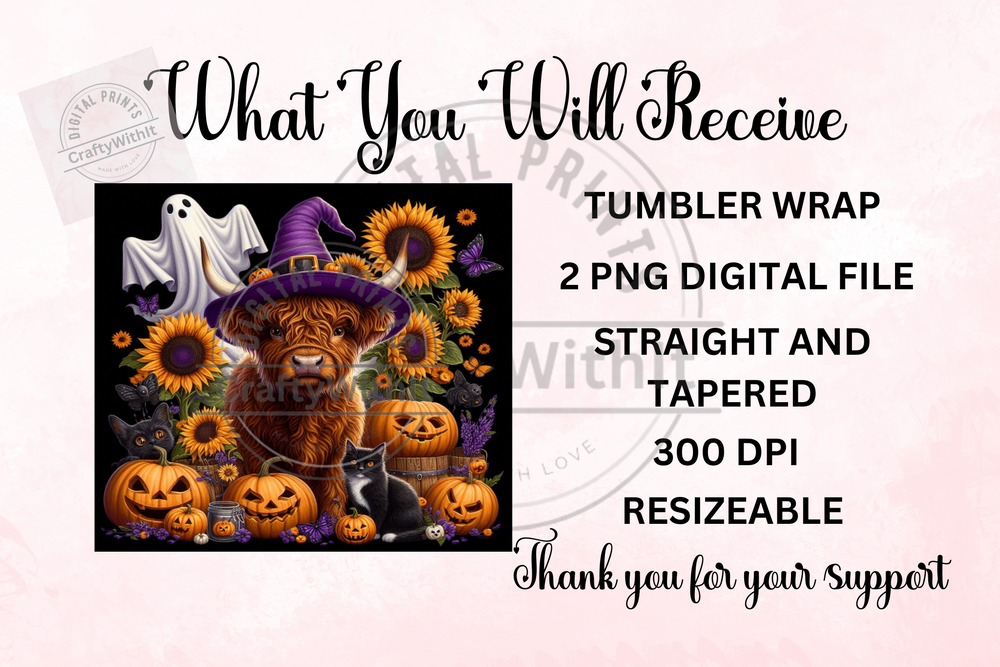 Halloween Highland Cow - Digital Download