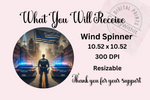 Load image into Gallery viewer, Thin Blue Line Wind Spinner - Digital Download
