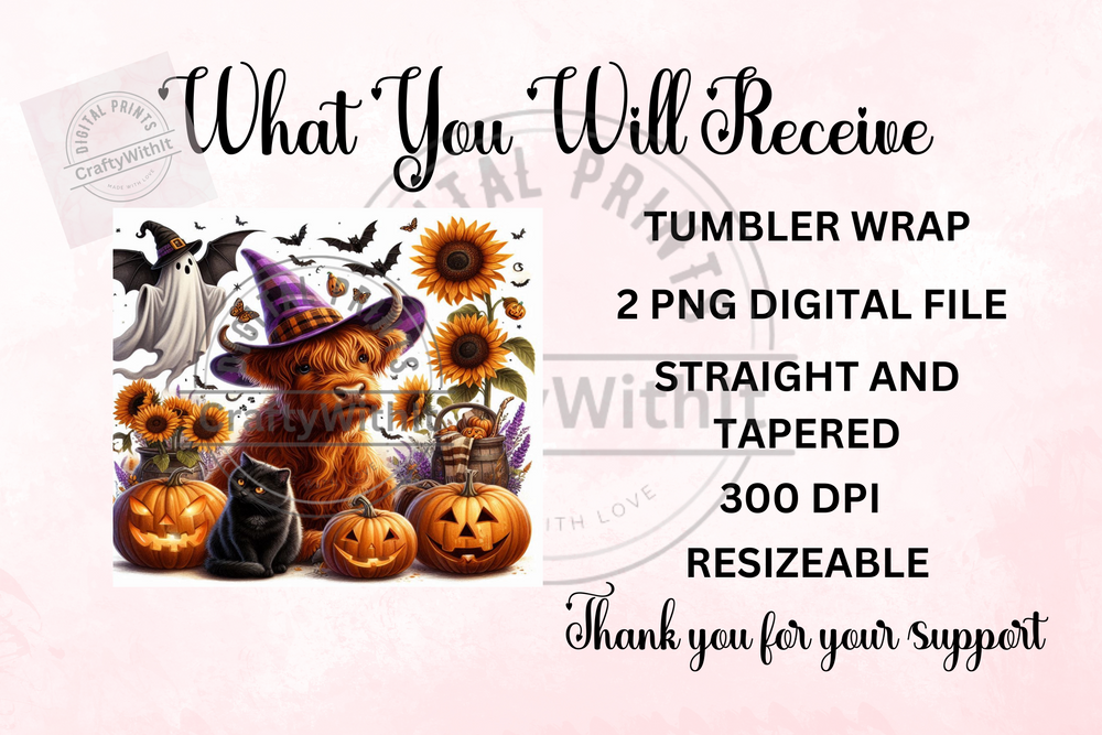 Halloween Highland Cow - Digital Download