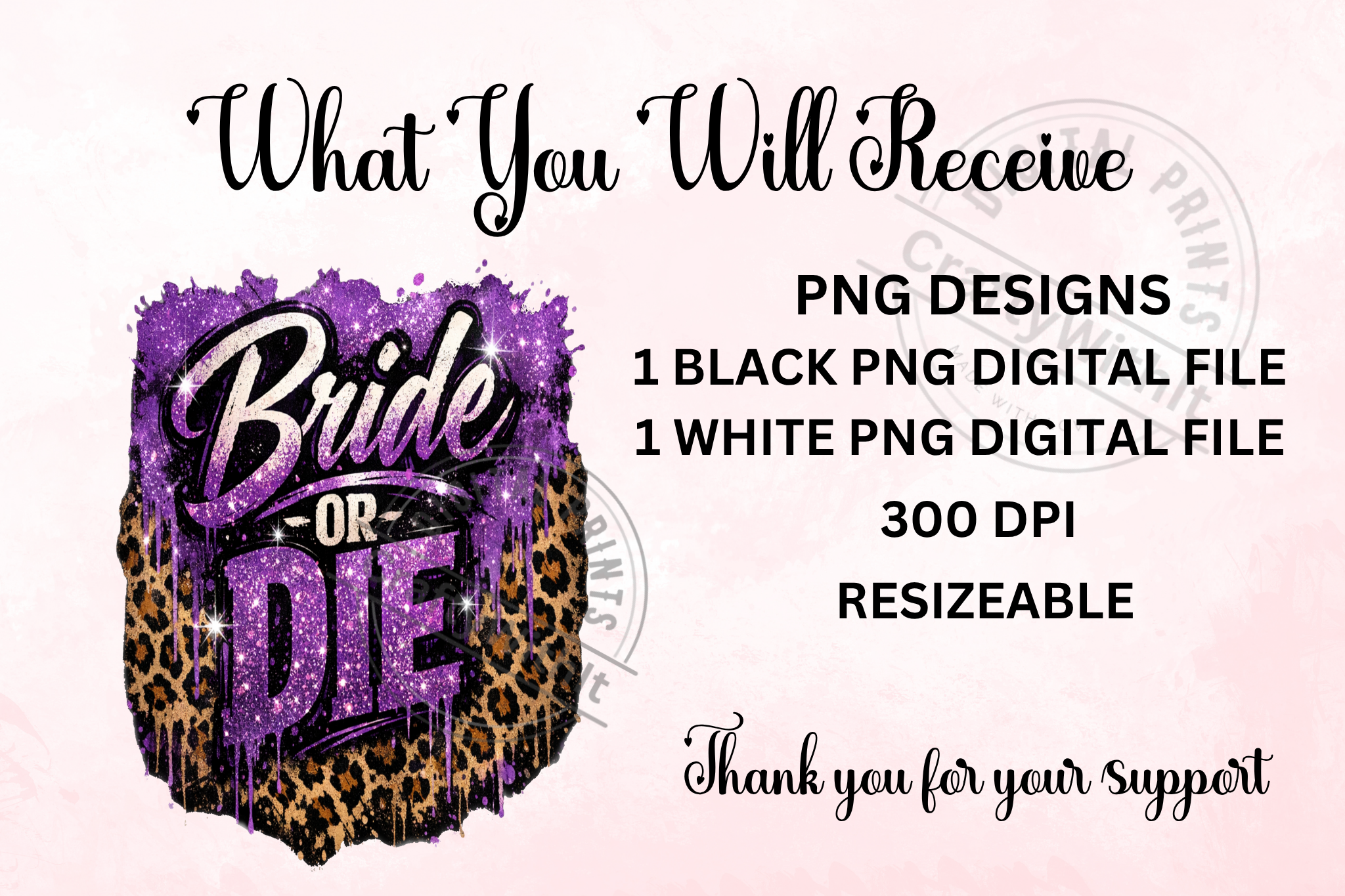 Bride Or Die - PNG Digital Download