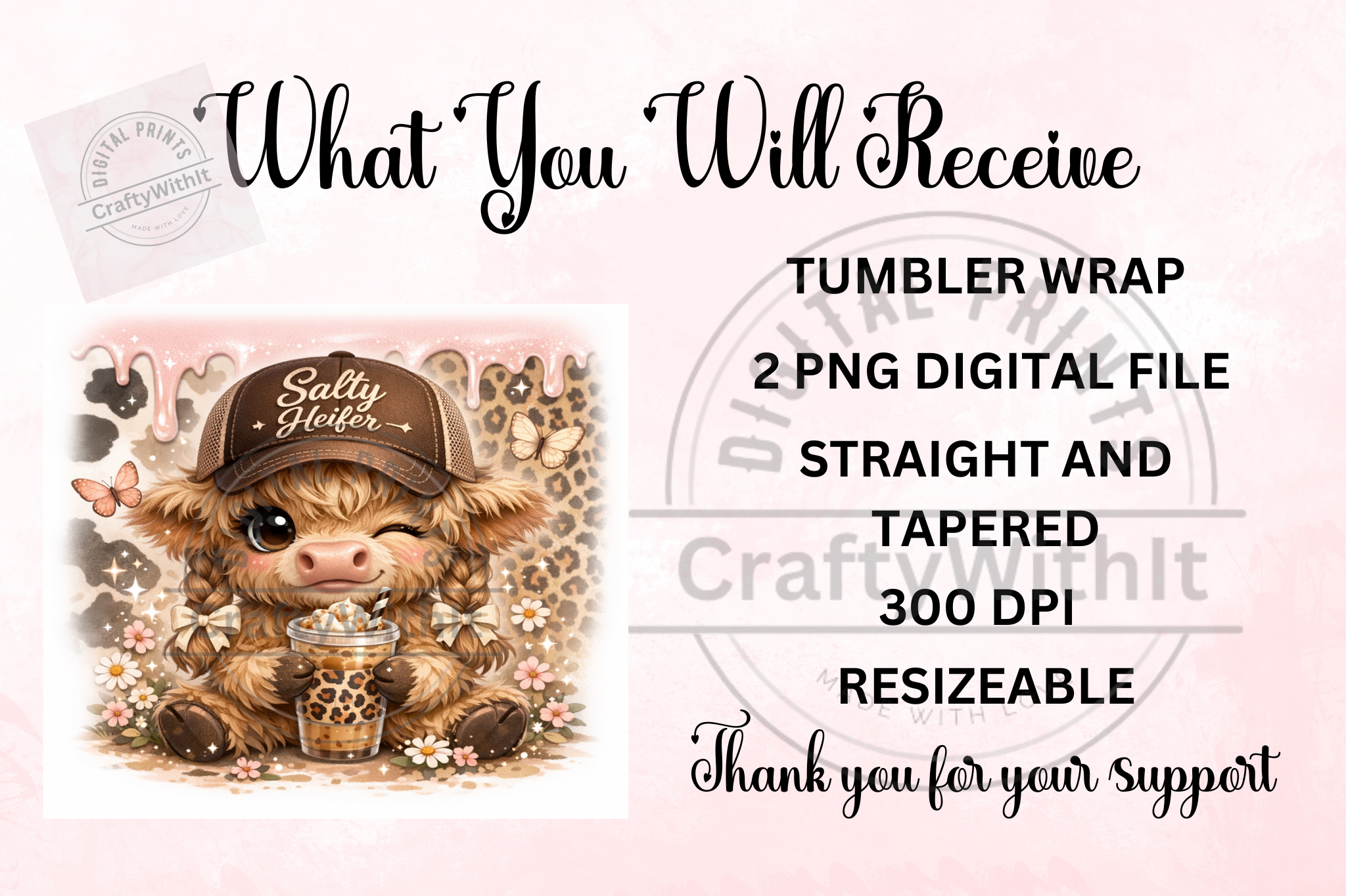 Salty Heifer - Tumbler Digital Download