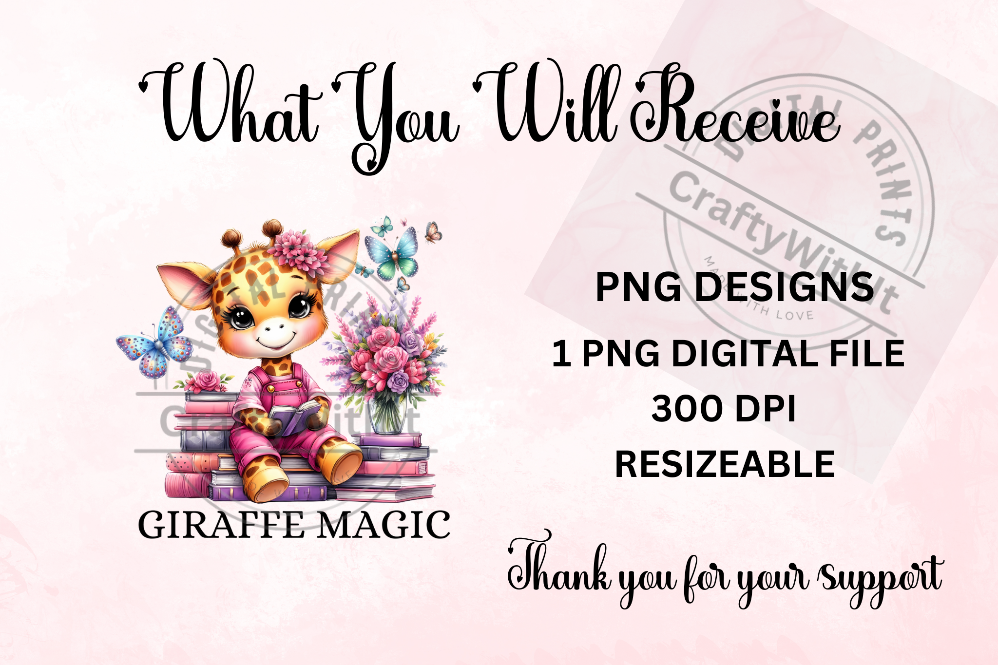 Giraffe Magic Sublimation PNG  - Digital Download