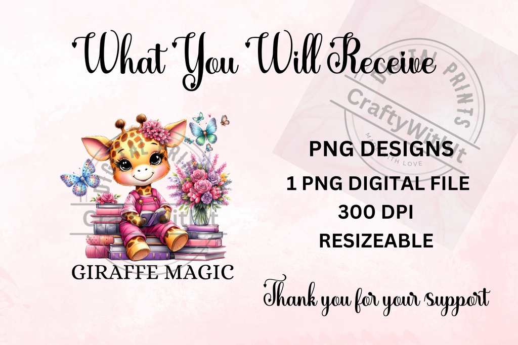 Giraffe Magic Sublimation - PNG Digital Download