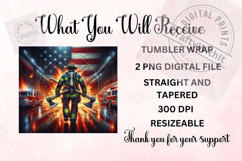 Fireman - Tumbler Digital Download