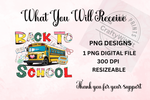 Load image into Gallery viewer, Back To School PNG  - Digital Download
