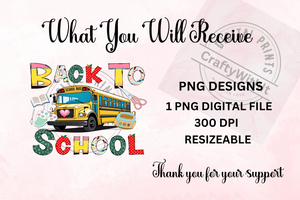 Back To School PNG  - Digital Download