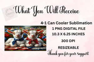 Goat Patriotic 4-1 Can Cooler - Digital Download