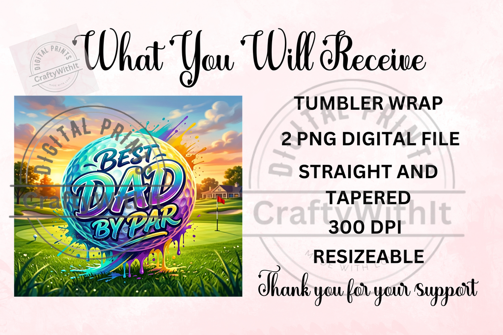 Best Dad By Par -  Tumbler Digital Download