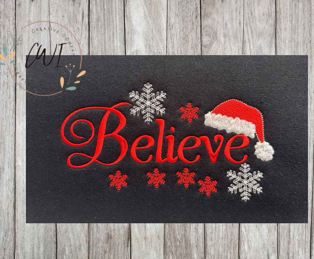 Believe  - Crewneck Embroidery