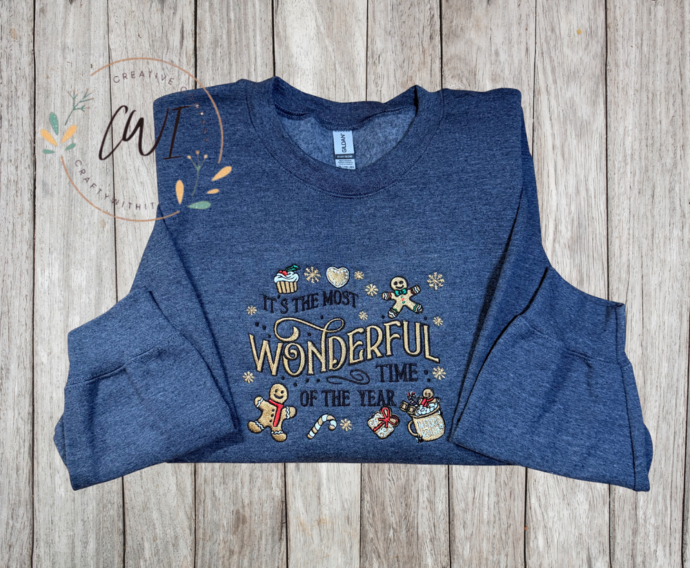 It's The Most Wonderful Time Of The Year - Crewneck Embroidery
