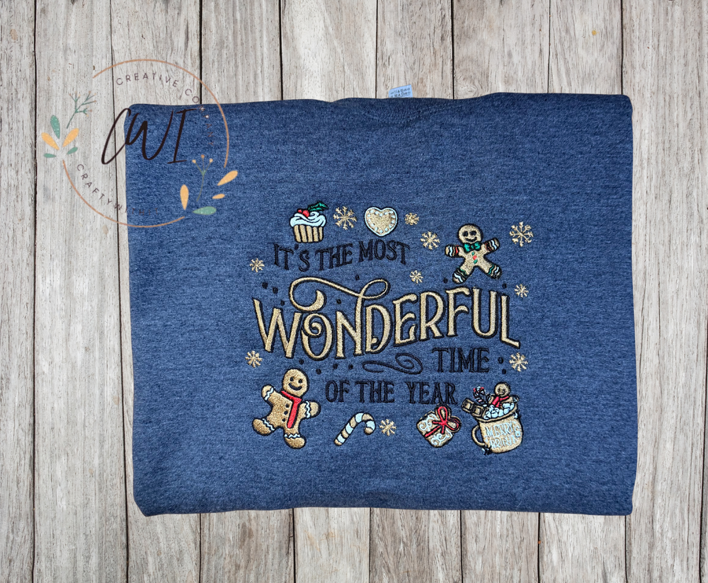 It's The Most Wonderful Time Of The Year - Crewneck Embroidery