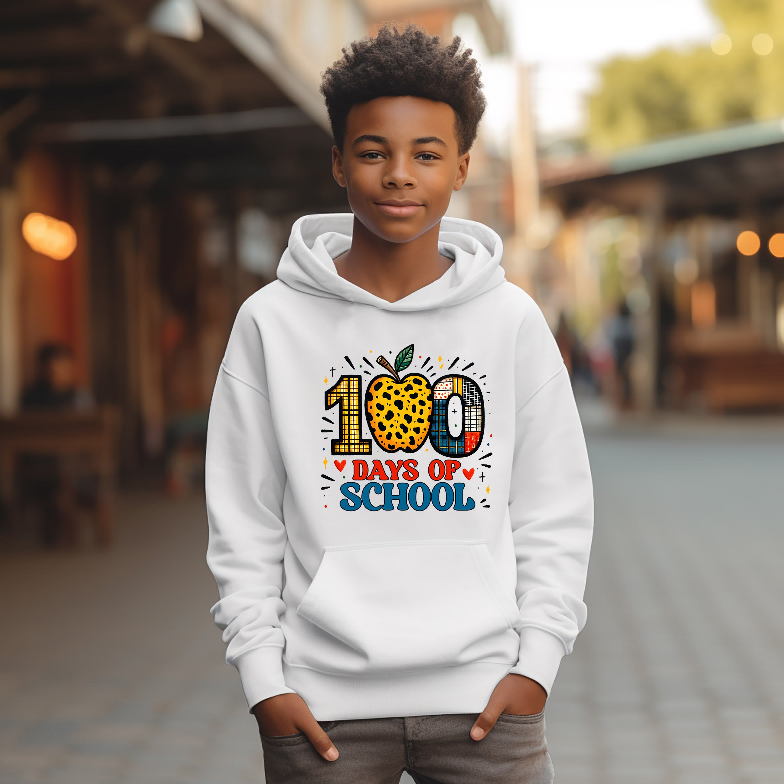 School - 100 Days Of School Youth Crewneck / Hoodie