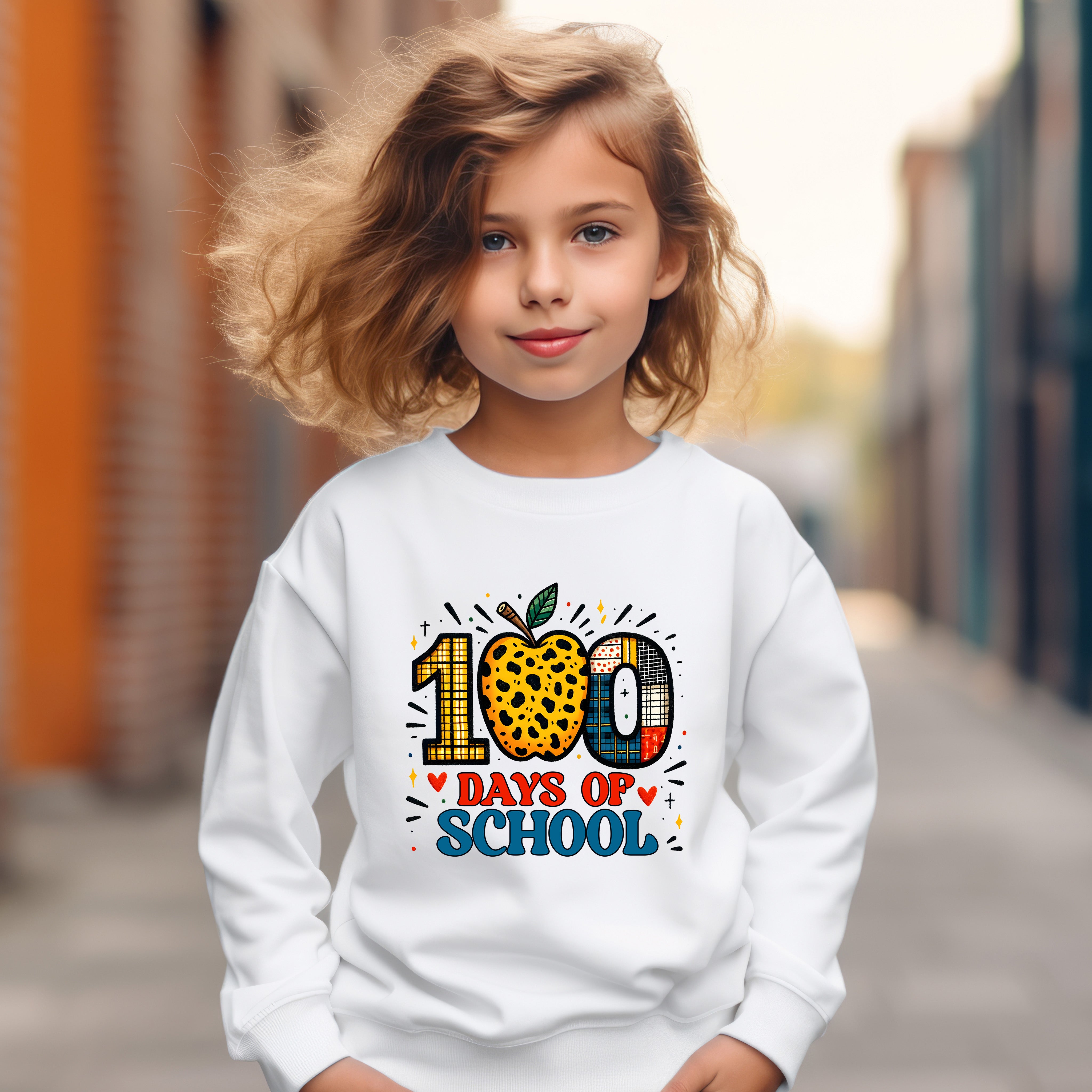 School - 100 Days Of School Youth Crewneck / Hoodie