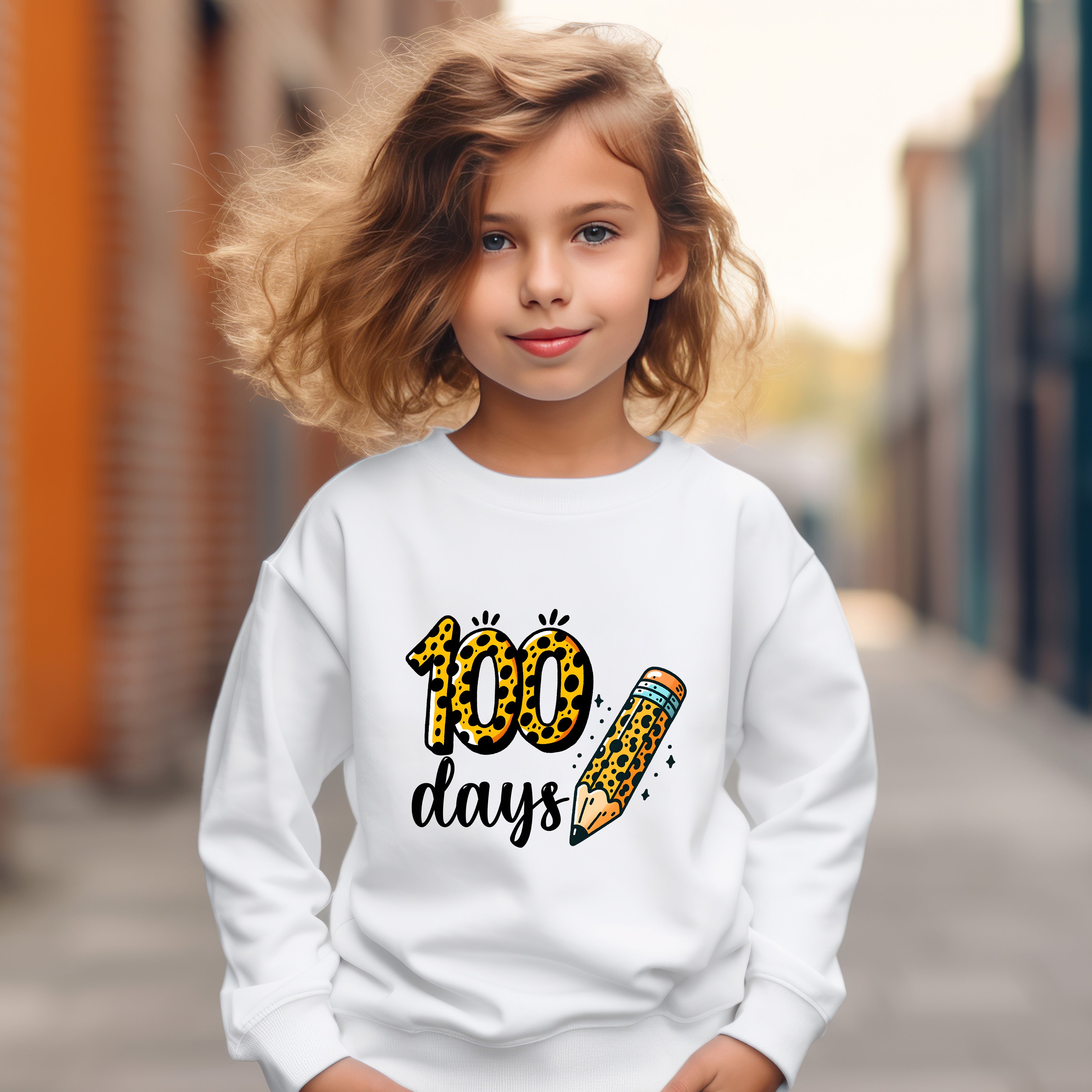 School - 100 Days Of School Cheetah Youth Crewneck / Hoodie