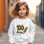 Load image into Gallery viewer, School - 100 Days Of School Cheetah Youth Crewneck / Hoodie
