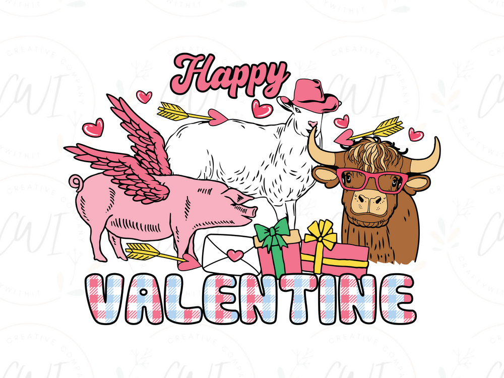 Valentines - Happy Valentine - DTF Transfer